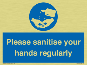 Please sanitise your hands regularly